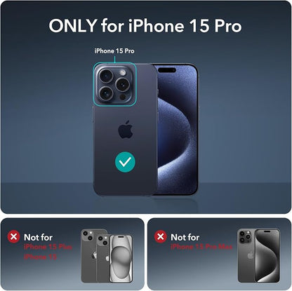 ESR 3 Pack for iPhone 15 Pro Screen Protector, Full Coverage Tempered Glass Film - Image 8