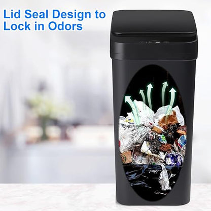 Anborry Bathroom Touchless Trash Can 2.2 Gallon Smart Automatic Motion Sensor - Image 3