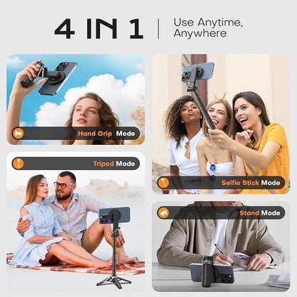 Mini Magnetic Selfie Stick, 360° Rotation Carbon Fiber Cell Phone Tripod - Image 6