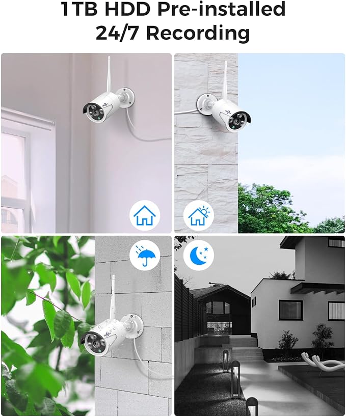 Hiseeu Home Security Camera System, No Subscription, 4K NVR - Image 4