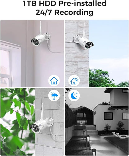 Hiseeu Home Security Camera System, No Subscription, 4K NVR - Image 4