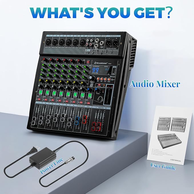 8-Channel Professional Audio Mixer, FX-8usb Mixing Console - Image 5
