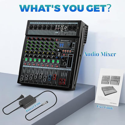 8-Channel Professional Audio Mixer, FX-8usb Mixing Console - Image 5