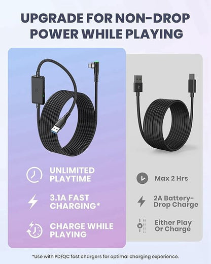 INIU Link Cable 16ft with Charging Port, VR Cable - Image 7