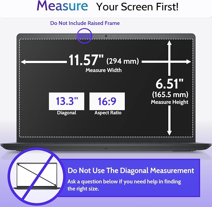 3 Pcs 13.3 Inch Anti Blue Light Screen Protector Compatible - Image 5