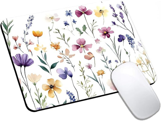 Mouse Pad, Cute Purple Wildflowers Mouse Pads by HUOCAIREN