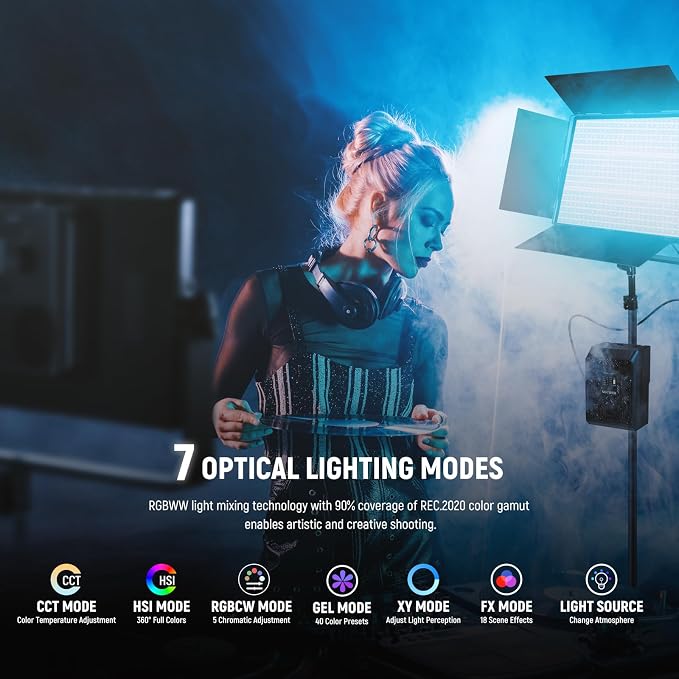 NEEWER 105W RGB LED Panel Video Light Kit - Image 5