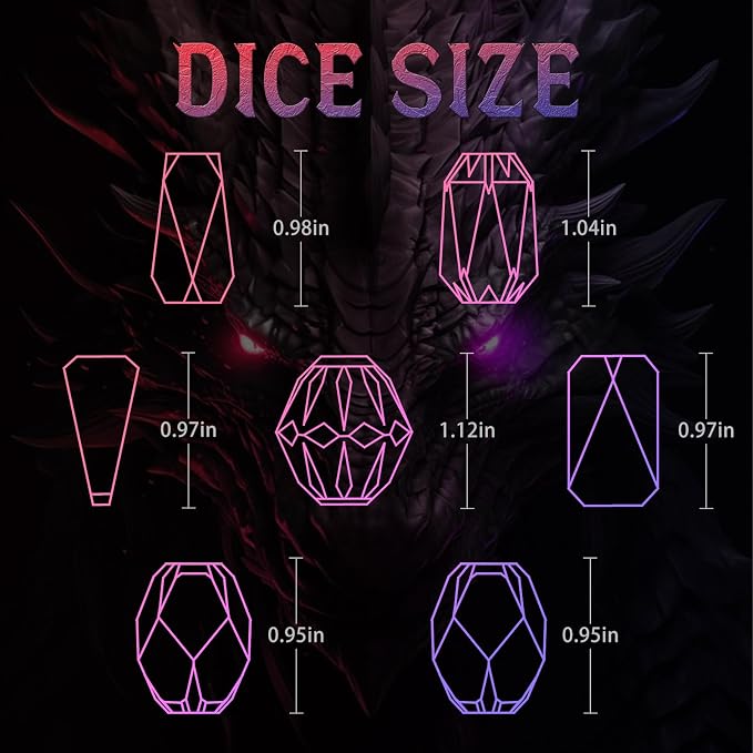 Metal Dice Set D and D for Dungeons and Dragon, Metal Polyhedral DND Dice - Image 8