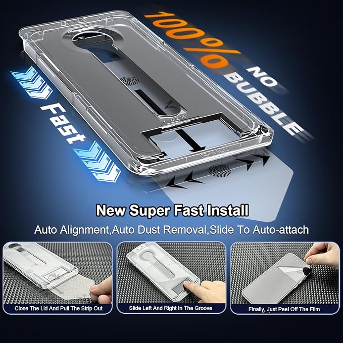 OneFish Screen Protector Glass for iPhone 16e/13/13PRO/14, 9H Glass Scratch - Image 2
