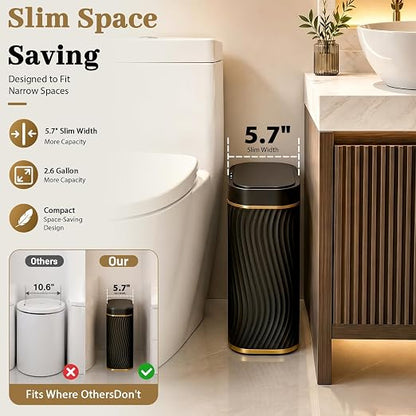 steo spce Automatic Motion Sensor Bathroom Small Trash Can - Image 3