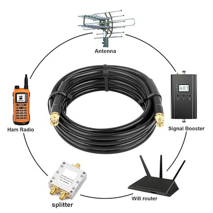 MOOKEERF KMR240 SMA Male to SMA Male Coaxial Cable 50 ohm Coax Ultra Low Loss - Image 5