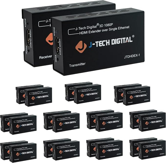 J-Tech Digital HDMI Extender 1080P 60Hz Over Single CAT 5e/6 Up to 200ft. | by J-TechDigital