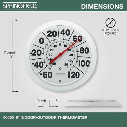 Springfield Indoor Outdoor Big and Bold Dial Thermometer, Wireless Thermometer - Image 3