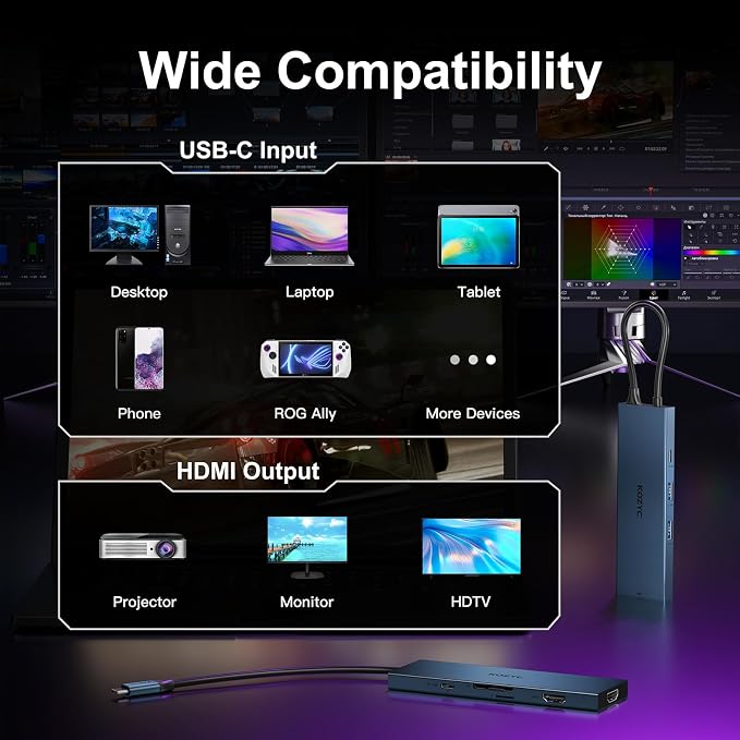 USB C Docking Station Dual Monitor, 8-in-1 USBC Hub - Image 6