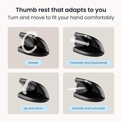 Contour Unimouse Ergonomic Vertical Mouse – Adjustable 35°-70° Angle, - Image 3