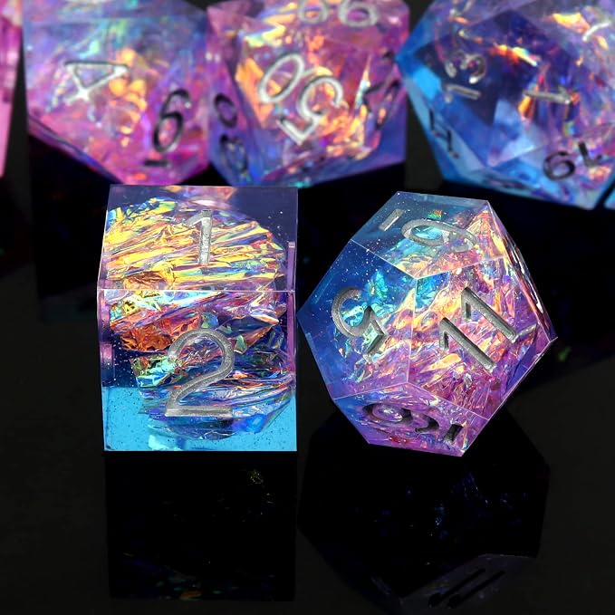 Haxtec Sparkling Sharp Edge Dice Set - Image 3