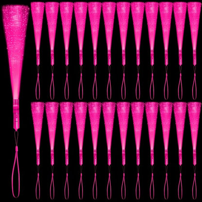 36 Pack Pink Glow Sticks Light Up Fiber Optic Stick Glow Wands Bulk by NUDALA