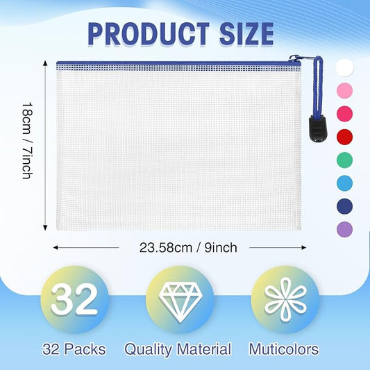 Jetec 32 Pcs Mesh Zipper Bags Toy Storage Bikini Organizer Bag Bolsas Para - Image 2