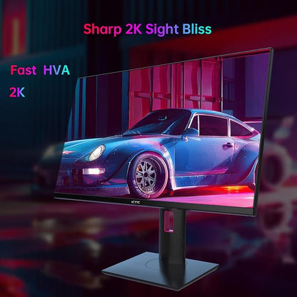 KTC 27'' 240Hz QHD 1440P Gaming Monitor 144Hz 1ms 65W Type C USB DisplayPort - Image 2
