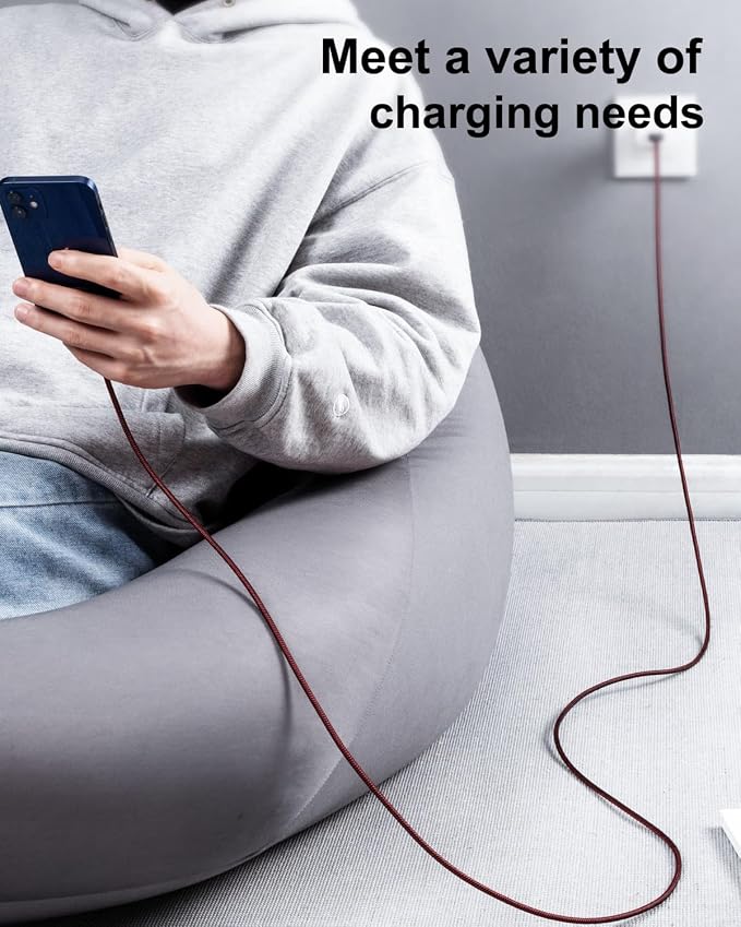 10 FT iPhone Charger 3 Pack 10 Foot USB Fast Lightning Cable Long Nylon Braided - Image 7