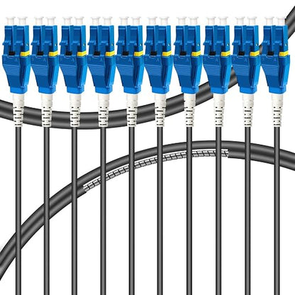 10-Pack - 3m Uniboot LC to LC Armored Fiber Patch Cable, Singlemode 9/125um by Bangun