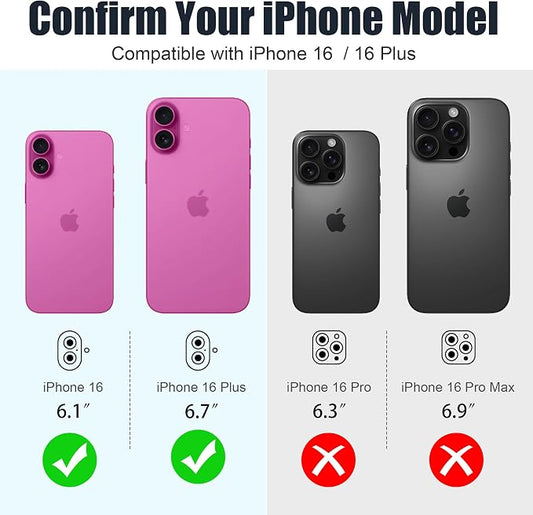 AGVEE 3+3 6 Pack for iPhone 16 6.1" / 16 Plus 6.7" Camera Lens Cover Protector - Image 2