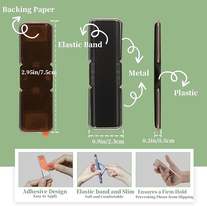 4Pcs Adhesive Phone Strap Grip Finger Holder - Image 3