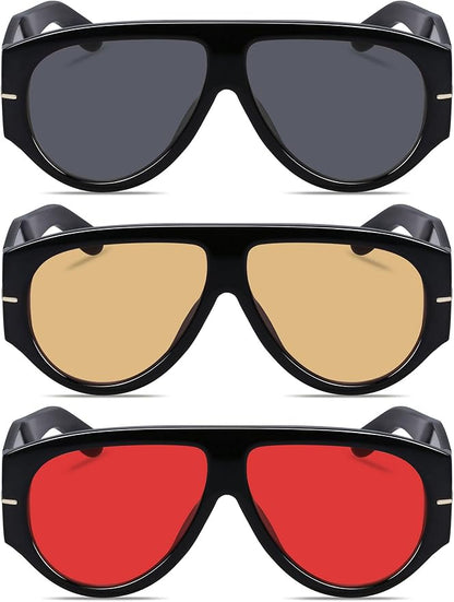 Oversized Retro Aviator Sunglasses - Image 2