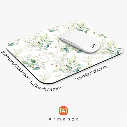 Square Mouse Pad Pretty Leaves, Personalized Premium-Textured Custom Mouse Mat - Image 2