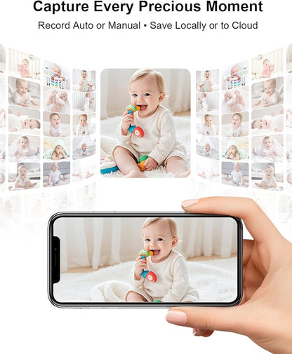 Smart Baby Monitor with 2 Cameras and Phone App, Dual Mode, Auto Motion Tracking - Image 5