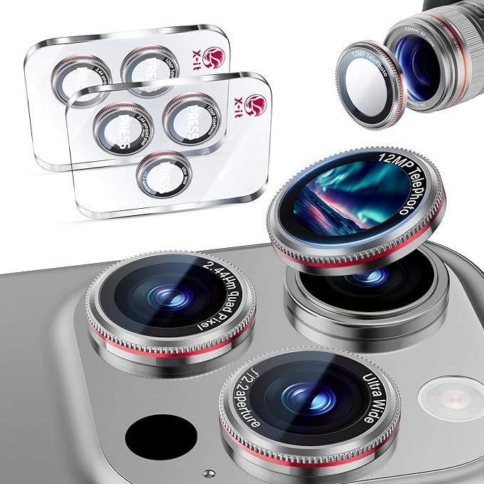 X-it 2 Pack Camera Lens Protector, Shatterproof Anti-Scratch Ultra HD Camera by X-it