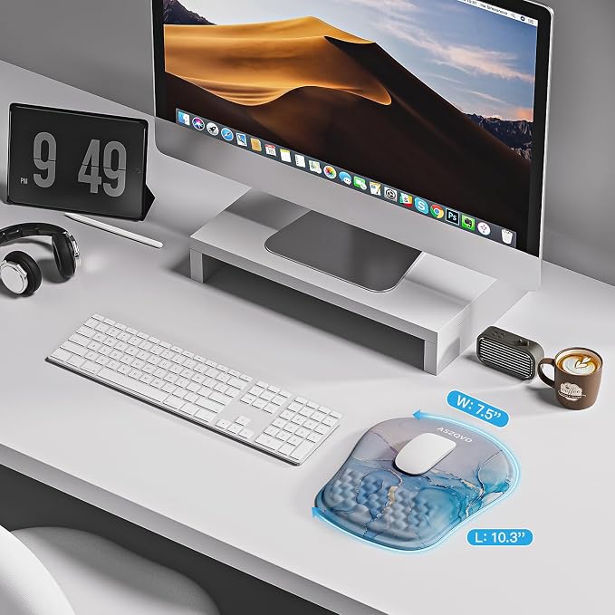 Mouse Pad with Wrist Rest, Ergonomic Mousepads with Wrist Support, Soft Lycra - Image 5