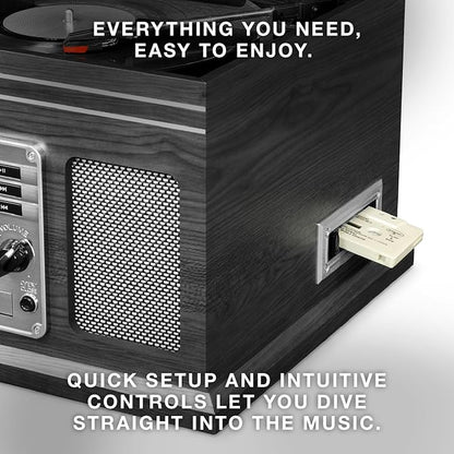 Victrola The Quincy 6-in-1 Bluetooth Record Player & Multimedia Center - Image 7