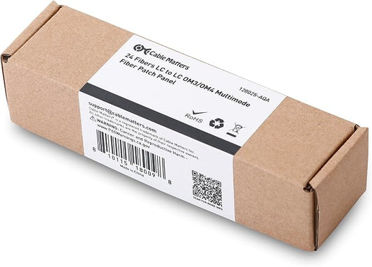 Cable Matters 24 Fibers LC to LC OM3/OM4 Multimode Fiber Patch Panel - Image 2
