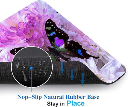 Black Butterfly Mouse Pad, Anti-Slip Rubber Base Wireless Mouse Pads - Image 3