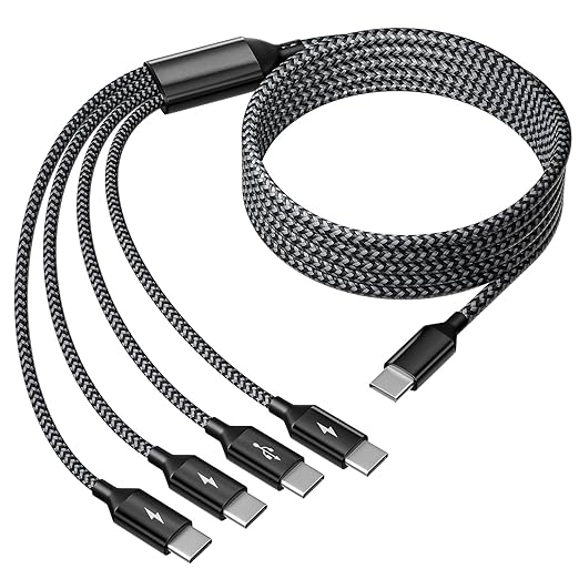 USB C Splitter Multi Charging Cable, Dual Type C Charger Cord, 4 in 1 Multiple by MPATIBY