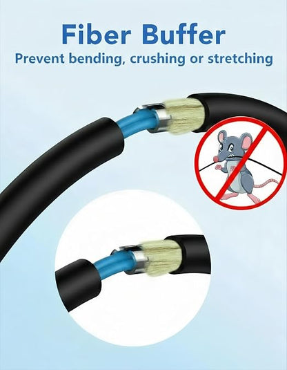 150M Uniboot LC to LC Single Mode Fiber Patch Cable，OS2 Outdoor Armored Fiber - Image 5