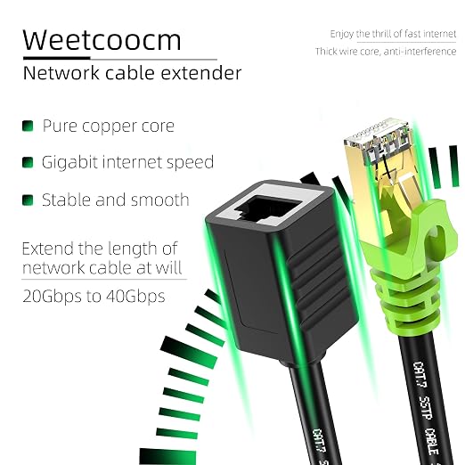 Ethernet Extension Cable 6.5ft, Network Cat6a Extension Patch Cable RJ45 Cords - Image 8