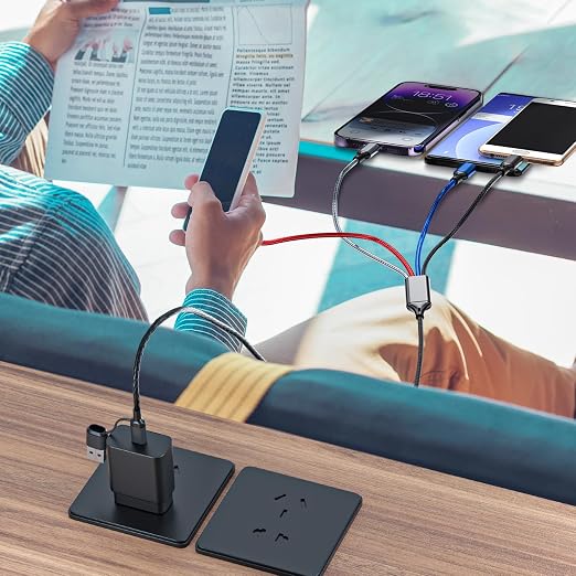 6 in 1 Multi Charging Cable 3Pack-6FT Multi USB Cable 3A Multi Charger Cable - Image 7