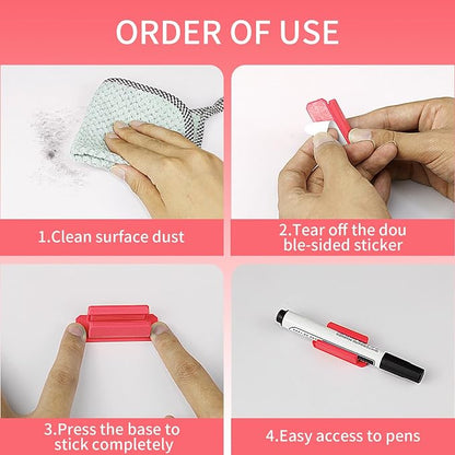 12 Pack Pen Holder for Desk, Silicone Pencil Holder - Image 7