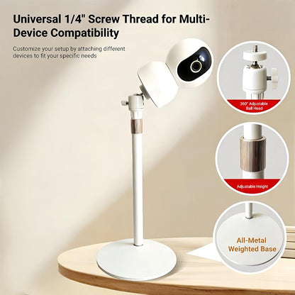 White Adjustable Height Metal Floor Stand - Image 6