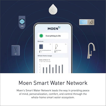 Moen Flo Smart Water Leak Detector, Drip or Flood Sensor Alarm - Image 7