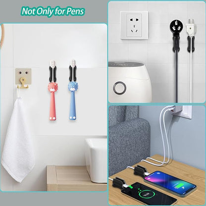 Adhesive Pen Holder for Wall Pencil Holder for Desk Organizer, Marker Holder - Image 7