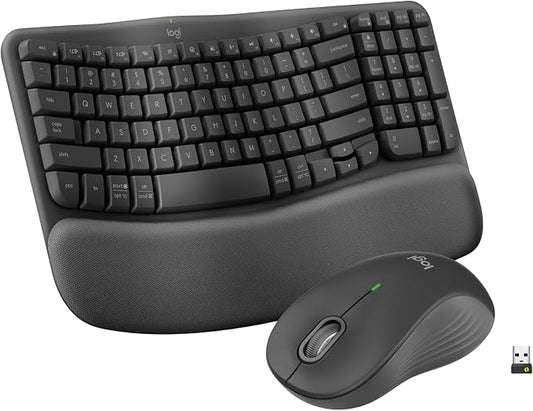 Logitech Wave Keys MK670 Combo, Wireless Ergonomic Keyboard by Logitech