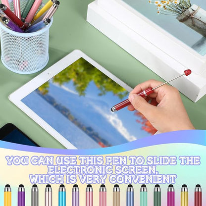 Qilery 30 Pcs Beaded Pens with Stylus Tips Plastic Beaded DIY Stylus 2-in-1 - Image 7