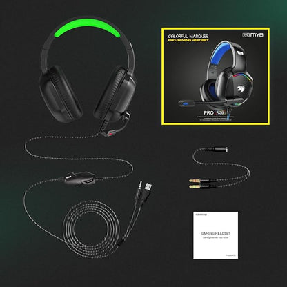 Gaming Headset with Microphone for Pc, Xbox One Series X/s, Stereo Wired Noise - Image 7