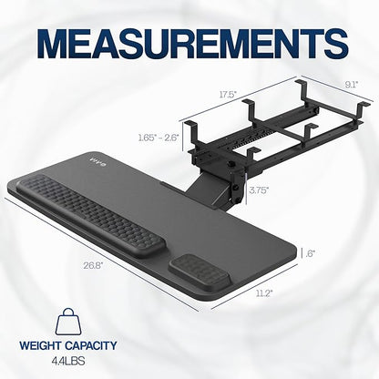 VIVO Premium Adjustable Computer Keyboard and Mouse Platform Tray, Ergonomic - Image 5