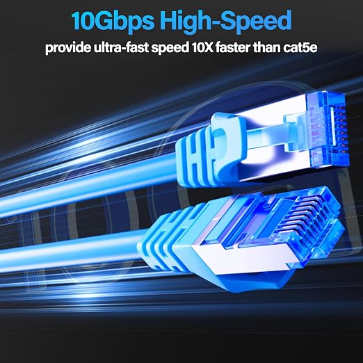 Cat6A Ethernet Cable Shielded 10Gbps 5 ft, Slim Shielded Ethernet Cable Cat 6 - Image 2