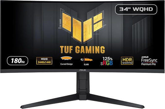 ASUS TUF Gaming 34” 1440P 1500R Curved Monitor by ASUS