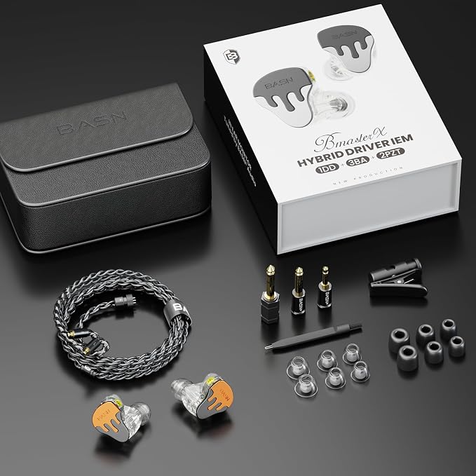 BASN BmasterX in Ear Audio Monitor, Hybrid 6 Drivers IEM Earphones - Image 5